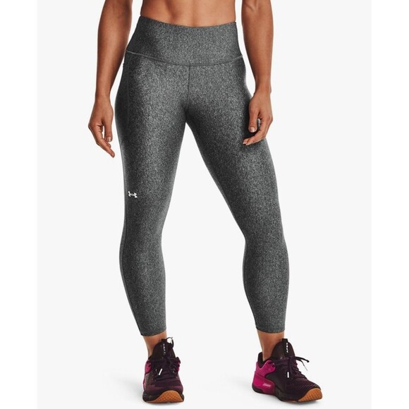 Under Armour Size L Heatgear Gray Motion Ankle Legging Compression Pocket - Picture 1 of 12